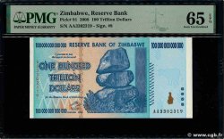 100 Trillion Dollars ZIMBABUE 2008 P.091a FDC