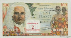 2 NF sur 100 Francs La Bourdonnais SAINT PIERRE AND MIQUELON 1960 P.32 UNC-
