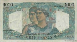 1000 Francs MINERVE ET HERCULE Petit numéro FRANCE 1945 F.41.01A1 TTB