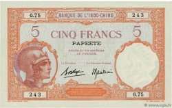 5 Francs TAHITI 1936 P.11c fST