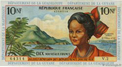 10 Nouveaux Francs ANTILLES FRANÇAISES 1962 P.05a