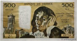 500 Francs PASCAL FRANCE 1968 F.71.01 pr.SPL