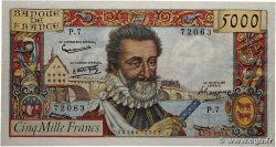 5000 Francs HENRI IV FRANCE 1957 F.49.01 TTB