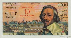10 NF sur 1000 Francs RICHELIEU FRANCE 1957 F.53.01 pr.NEUF