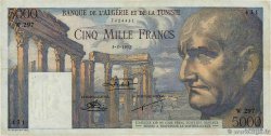 5000 Francs TUNISIA 1952 P.30 F+