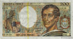 200 Francs MONTESQUIEU Fauté FRANCIA 1987 F.70.07 BC+
