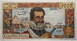 5000 Francs HENRI IV FRANCE 1958 F.49.05 TTB