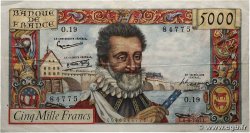 5000 Francs HENRI IV FRANCE 1957 F.49.02 TTB+
