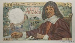 100 Francs DESCARTES FRANCE 1942 F.27.01 SPL
