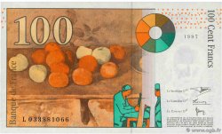 100 Francs CÉZANNE Sans STRAP Fauté FRANCE 1997 F.74f4.01 SPL