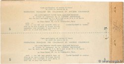 Carnet de Bons de Loterie de 1/10ème FRANCE régionalisme et divers 1942 TTB