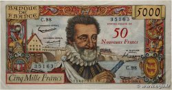50 NF sur 5000 Francs HENRI IV FRANCE 1959 F.54.02 TTB