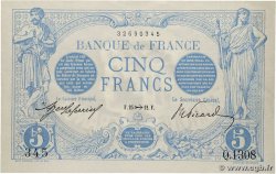 5 Francs BLEU FRANCE 1912 F.02.11 pr.SUP