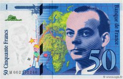 50 Francs SAINT-EXUPÉRY Sans mouton Fauté FRANCE 1992 F.72f3.01 UNC