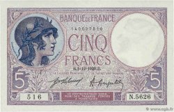 5 Francs FEMME CASQUÉE FRANCE 1920 F.03.04 UNC