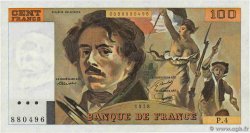 100 Francs DELACROIX modifié Fauté FRANCE 1978 F.69.01c AU+