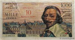 10 NF sur 1000 Francs RICHELIEU FRANCE 1957 F.53.01 TB+
