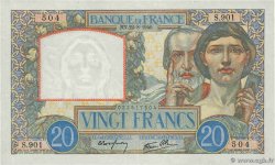 20 Francs TRAVAIL ET SCIENCE FRANCE 1940 F.12.06 SUP+