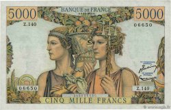 5000 Francs TERRE ET MER FRANCE 1953 F.48.10 pr.NEUF