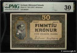50 Kronur ICELAND  1921 P.21
