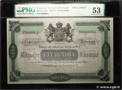 100 Riksdaler Spécimen SWEDEN  1871 P.A143s