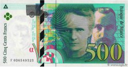 500 Francs PIERRE ET MARIE CURIE FRANCE 1996 F.76.03 NEUF