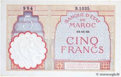 5 Francs MOROCCO 1941 P.23Ab