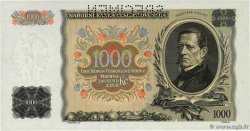 1000 Korun Spécimen CZECHOSLOVAKIA 1934 P.026s UNC-