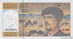 20 Francs DEBUSSY à fil de sécurité FRANCE 1993 F.66bis.05A44 UNC-