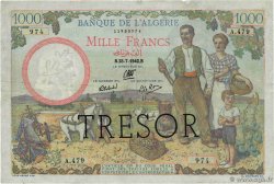1000 Francs ALGÉRIE FRANCIA 1943 VF.10.01 BC
