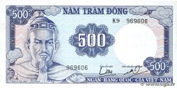 500 Dong VIETNAM DEL SUD 1966 P.23a q.SPL