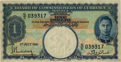 1 Dollar MALAYA 1941 P.11 VF