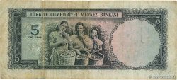 5 Lira TURKEY 1965 P.174 F-