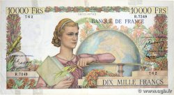 10000 Francs GÉNIE FRANÇAIS FRANCIA 1954 F.50.71 MBC