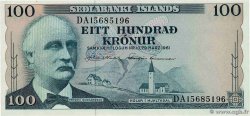 100 Kronur ISLANDA 1961 P.44a FDC