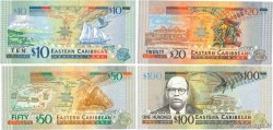 10 au 100 Dollars Lot EAST CARIBBEAN STATES 2003 P.43v au P.46v UNC-