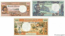 100 à 1000 Francs Lot NEW HEBRIDES 1970 P.18d, P19b et P.20c UNC