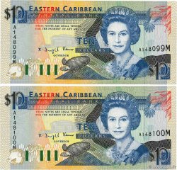 10 Dollars Consécutifs EAST CARIBBEAN STATES 1993 P.27m UNC-