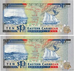 10 Dollars Consécutifs EAST CARIBBEAN STATES 1993 P.27m UNC-