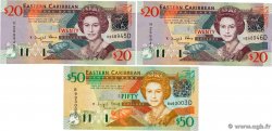 20 et 50 Dollars Lot EAST CARIBBEAN STATES 2003 P.44d et P.45d UNC-