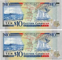 10 Dollars Lot CARAÏBES 1994 P.32k NEUF