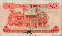 10 Rupees Remplacement ÎLE MAURICE 1967 P.31c TTB