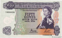 50 Rupees Petit numéro MAURITIUS 1967 P.33c UNC-