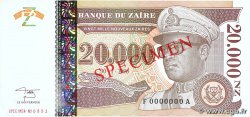 20000 Nouveaux Zaïres Spécimen ZAIRE 1996 P.72s UNC-