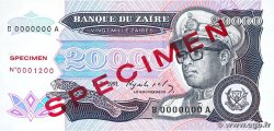 20000 Zaïres Spécimen ZAIRE 1991 P.39s XF+