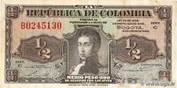 1/2 Peso Oro COLOMBIA 1948 P.345a