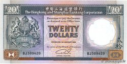 20 Dollars HONG KONG 1989 P.192c