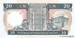 20 Dollars HONG KONG 1989 P.192c AU-