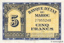 5 Francs MOROCCO 1944 P.24