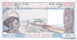 5000 Francs WEST AFRICAN STATES 1986 P.108Ao